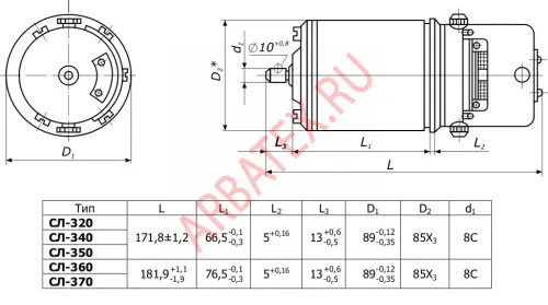 СЛ-350 Электродвигатель птоянного тока коллекторный фото 3 СЛ-350 Электродвигатель птоянного тока коллекторный фото 3