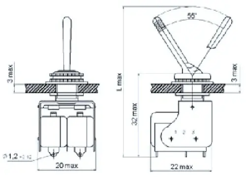 ПТ8-12В тумблер фото 2